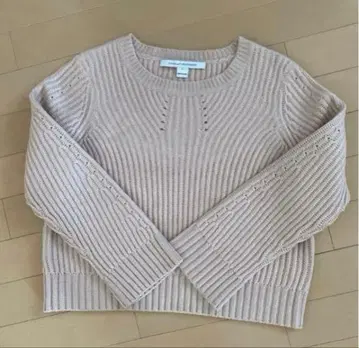 DIANE von FURSTENBERG 핑크 리브 스웨터 S