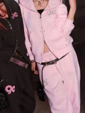 9090girls 글리터 셋업 핑크 M 사이즈