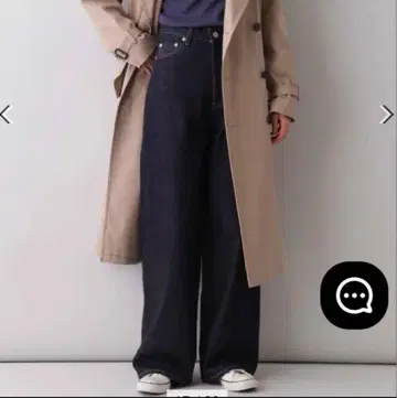 딥 다크 네이비 인기 [YL VE] 하이 웨스트 와이드(1) 신치 벨트