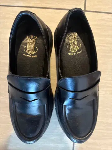 Staccato 블랙 통굽 로퍼 신발 스페인산 38