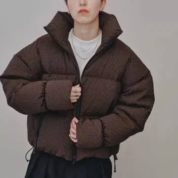 새상품 todayful 체크 다운 재킷 36