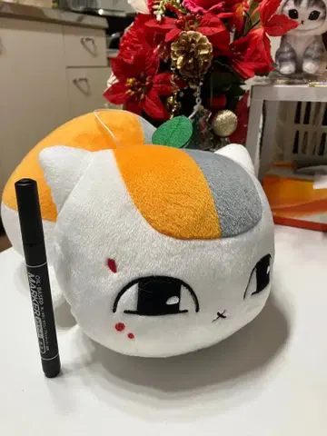 나츠메 우인장 냥코 선생님 1호 고양이형 봉제 인형 오렌지 그레이