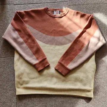 SON OF THE CHEESE 보더 니트 크루 M