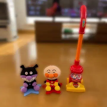 호빵맨 청소기와 봉제 인형 세트