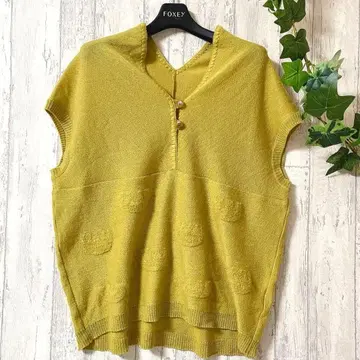 새상품급 잔니 로 주디체 울 100% 일본제 니트탑 40