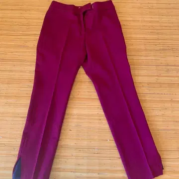 버건디 크롭 팬츠