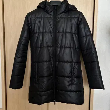 New Balance 후드 부착 다운 자켓 S 블랙 폴리에스테르