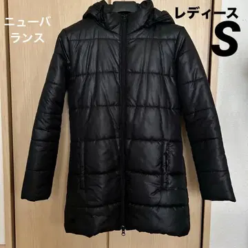 New Balance 후드 부착 다운 자켓 S 블랙 폴리에스테르