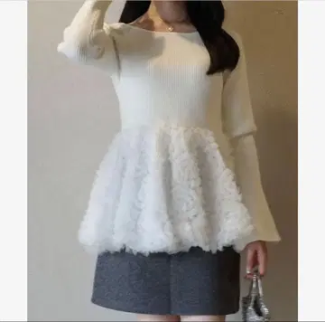 튤 페플럼 도킹 니트 프레이 아이디 주노아 좋아하시는 분께