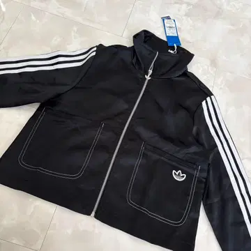 택 포함 미사용 새상품 아디다스 여성용 저지 자켓