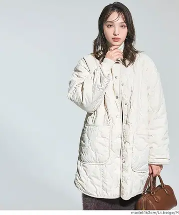 리버서블 퍼 퀼팅 미들 코트 워셔블 S 사이즈