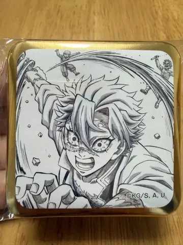 귀멸의 칼날 캔뱃지 스퀘어 시나즈가와 사네미