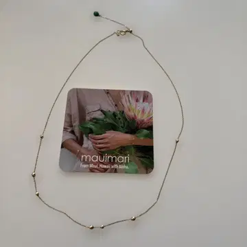 maui mari k10 7 골드 볼 목걸이