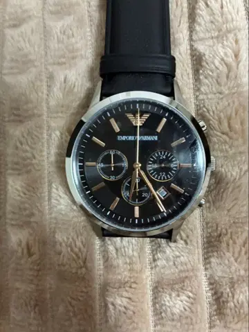 EMPORIO ARMANI 크로노그래프 손목시계 미사용 새상품