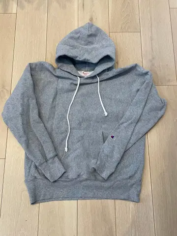 Champion Reverse Weave 후드티 L 그레이 빨간 택