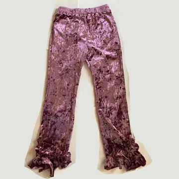 캔디 스트리퍼 팬츠 벨로아 벨벳 핑크 퍼플 사이즈 2