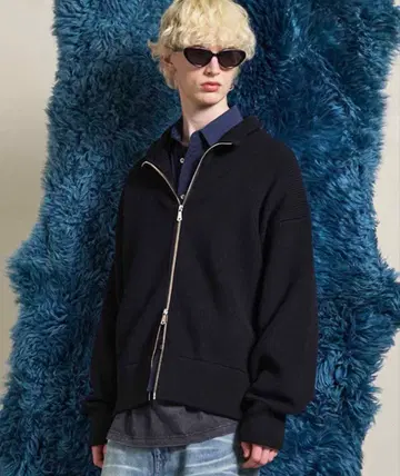 2025AW 완판 컬러 프라임 오버 드라이버즈 지퍼 니트