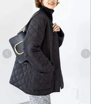 IENA 퀼팅 숏코트 블랙 38