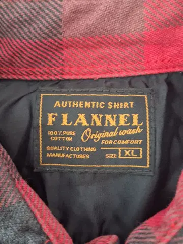 올드 유니클로 FLANNEL 체크 무늬 플란넬 셔츠 XL