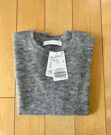 NOBLE [WEB 한정판 추가] 파인 알파카 울 시어 니트 그레이 A