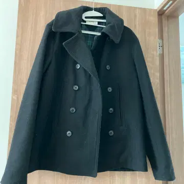 TOMMY 블랙 피 코트