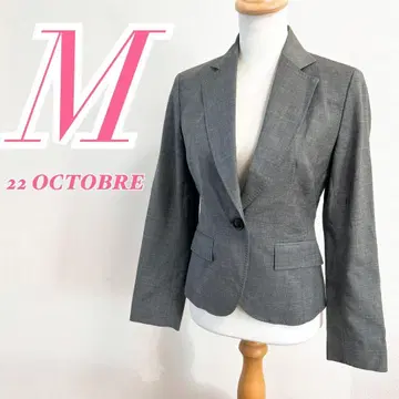 22 OCTOBRE 그레이 테일러드 자켓 M 수트 오피스