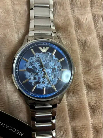 엠포리오 아르마니 스켈레톤 손목시계 자동 와인딩 미사용 새상품