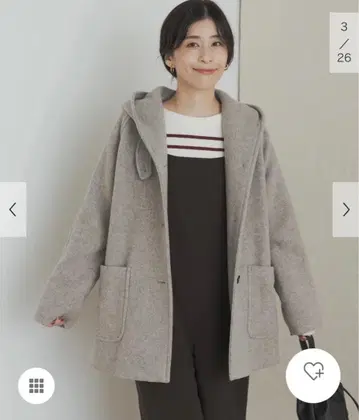 택 포함 새상품 DOORS 에어리 울 후드 코트 어반 리서치