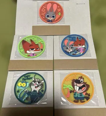 주토피아 러버 코스터 5종 컴플리트 세트