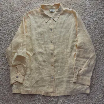 빈티지 80~90s USA제 린넨 셔츠 쉘 버튼