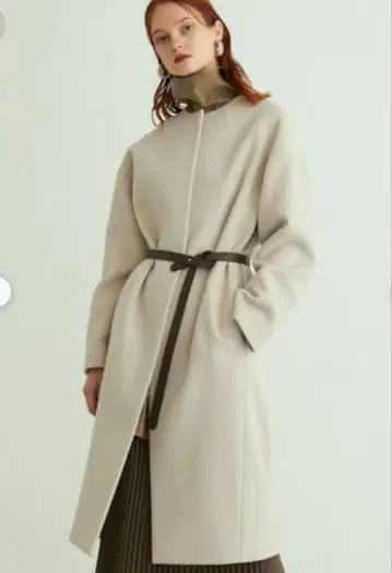 새상품급 ELENDEEK 롱 코트 [ 캐시미어 혼방 ]