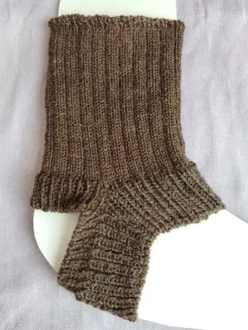 울 100% 앵클 워머 브라운