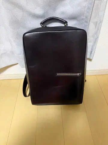 마더하우스 앤티크 스퀘어 백팩 라지 다크 브라운