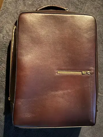 마더하우스 앤티크 스퀘어 백팩 라지 다크 브라운