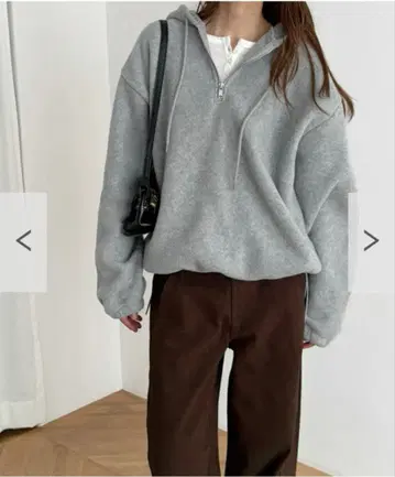 canaljean el mar 플리스 하프 지퍼 후드티