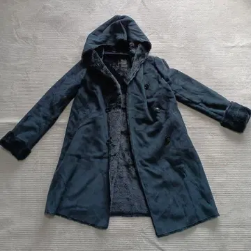 URBAN RESEARCH ROSSO 네이비 페이크 무스탕 코트