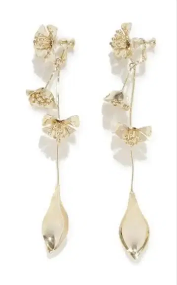 새상품*미사용 FRAY ID 플라워 모티브 귀찌 (GLD)