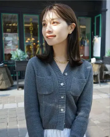 로브 블랑 Basket Knit Cardigan
