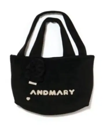 Milky pile tote bag with chouchou black