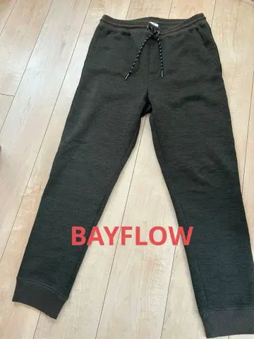 BAYFLOW 조거 팬츠 스웨트 팬츠 다크 그린 가을/겨울