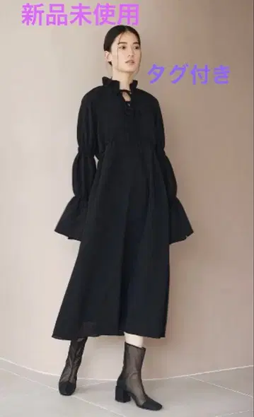 새상품 코엘 COEL 캔디 슬리브 원피스 블랙 38 블랙