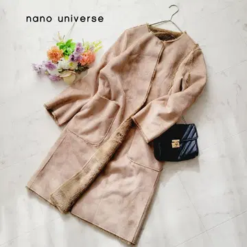 새상품급*나노 유니버스*무스탕 코트*인조 모피*롱 코트