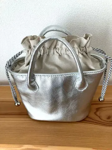 가죽 실버 백