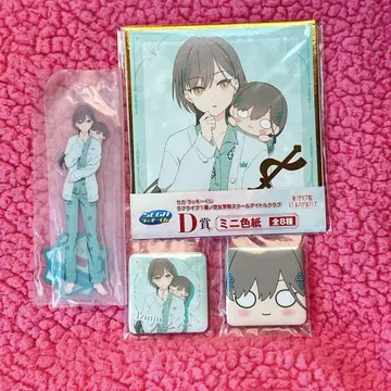 하스노소라 카츠라기 이즈미 세가 럭키 쿠지 아크릴 스탠드 캔뱃지 색지