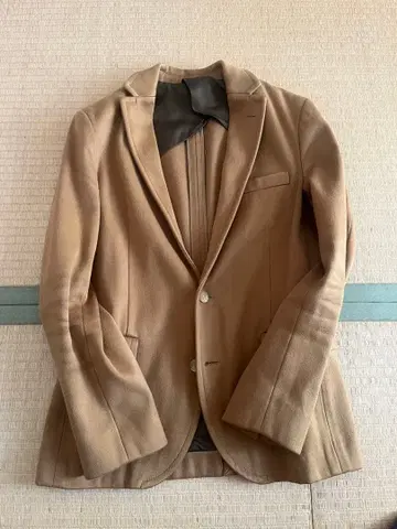베이지 테일러드 자켓 싱글 버튼