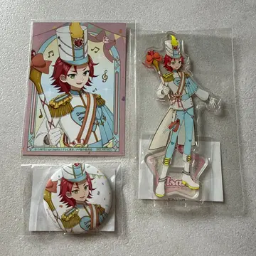 마루쿠지 프리파라 아사히 아크릴 스탠드 캔뱃지 브로마이드