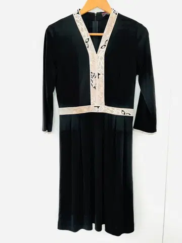 LEONARD 블랙 원피스 38 긴팔