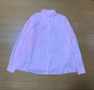 드리스반노튼 핑크 긴팔 빅 셔츠