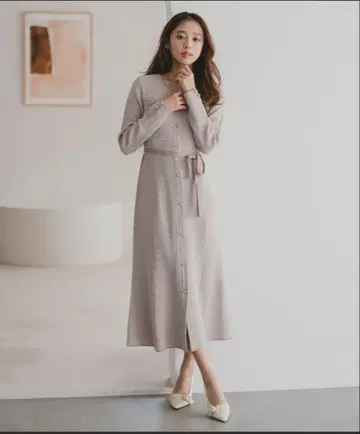 [ 택 포함 새상품 미개봉 ] 미슈마슈 트위드 머메이드 니트 원피스