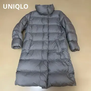 UNIQLO 그레이 주니어 다운 롱 코트 XL